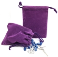 Velour Case for Rosary & Pyx - Purple
