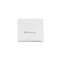 Rosary Case with Squeeze Top - White