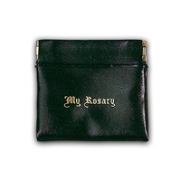 Rosary Case with Squeeze Top - Black
