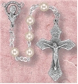 17 inch Imitation Pearl Bead Rosary