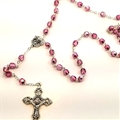 21" Rose Glass Bead Rosary