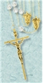 10 mm Gold tone Aurora Borealis Crystal Wedding Rosary