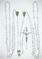 Aurora Borealis Crystal Wedding Lasso Rosary - Silver