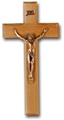 10-Inch Thick Oak & Museum Gold Crucifix
