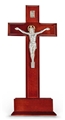 Standing Dark Cherry and Silver Salerni Crucifix