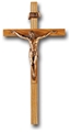 11-Inch Slim Oak & Museum Gold Crucifix
