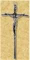 9 inch Silver Papal Crucifix