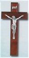 Dark Cherry and Pewter Crucifix Right Facing