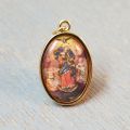 Gold Oval Our Lady Untier of Knots Picture Medal