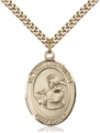 St Thomas Aquinas Oval Medal with a 24 Inches French Rope Chain