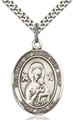 1 inch Sterling Silver Oval Perpetual Help Medal