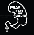 Pray for the Unborn Car Decal