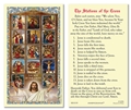 The Stations of the Cross Laminated Holy Card
