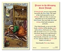Sleeping Saint Joseph Laminated Holy Card