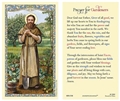 Saint Fiacre Laminated Prayer card