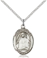 St Edith Sterling Silver Oval Medal on Chain