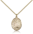St Edburga of Winchester Gold Filled Medal