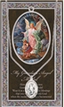 Guardian Angel Pewter Medal on Chain with Prayer