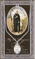 Pewter St. Francis Medal on Chain with Prayer