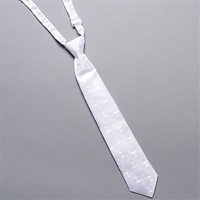 White Chalice Brocade Tie for First Communion