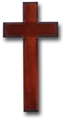 9-Inch Beveled Dark Cherry Wood Cross