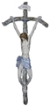 24 Inch Papal Crucifix by Ado Santini with Hand Painted Corpus
