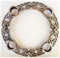 Pewter Celtic Braid Advent Wreath - Candles Included