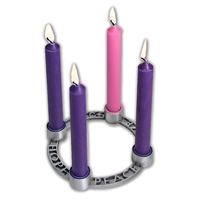 Mini Advent Wreath and Candles - Hope, Peace, Love, Joy