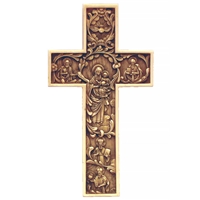 Alabaster True Church Byzantine Cross - 12-Inch
