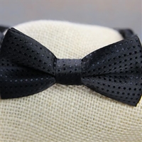 First Communion Bow Tie - Black Polka Dot