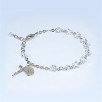 Rosary Bracelet with Butterfly Swarovski Crystals