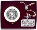 Communion Black Rosary and Case Set
