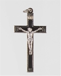 Black Wood and Metal 1.75" Crucifix