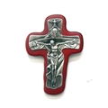 6 inch Trinity Crucifix in Polished Cherry Wood
