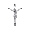 Silver Pewter Corpus with INRI Sign - 3.5-Inch with Pegged Attachment