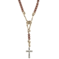 Desert Tan Paracord Durable Rosary with Bronze Beads