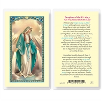 Devotions of the Blessed Virgin Mary Laminated Prayer Card