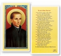 Saint John Berchmans Altar Server Laminated Prayer Card