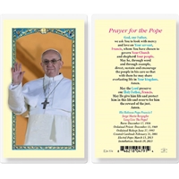 Pope Francis Laminated Holy Cards