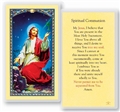 Spiritual Communion Laminated Fratelli-Bonella Prayer Card