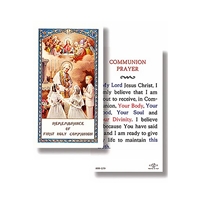 Communion Prayer Card with Church Scene