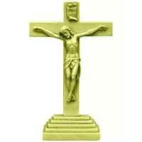 Standing Crucifix Alabaster - 10.5-Inch
