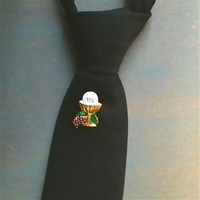 First Communion Tie with Chalice Pin - Black
