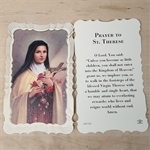 St Therese Gold Embossed Holy Card
