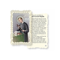 St Gerard Prayer for a Safe Delivery Linen Prayer Card