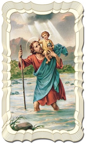 St. Christopher Prayer Before a Journey Prayer Card