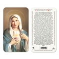 Consecration to the Immaculate Heart of Mary Plastic Prayer Card