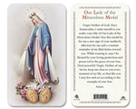 Our Lady of the Miraculous Medal Plastic Prayer Card