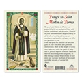 Prayer to St Martin de Porres Laminated Prayer Card