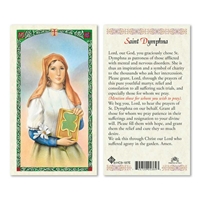 Saint Dymphna Laminated Prayer Card
